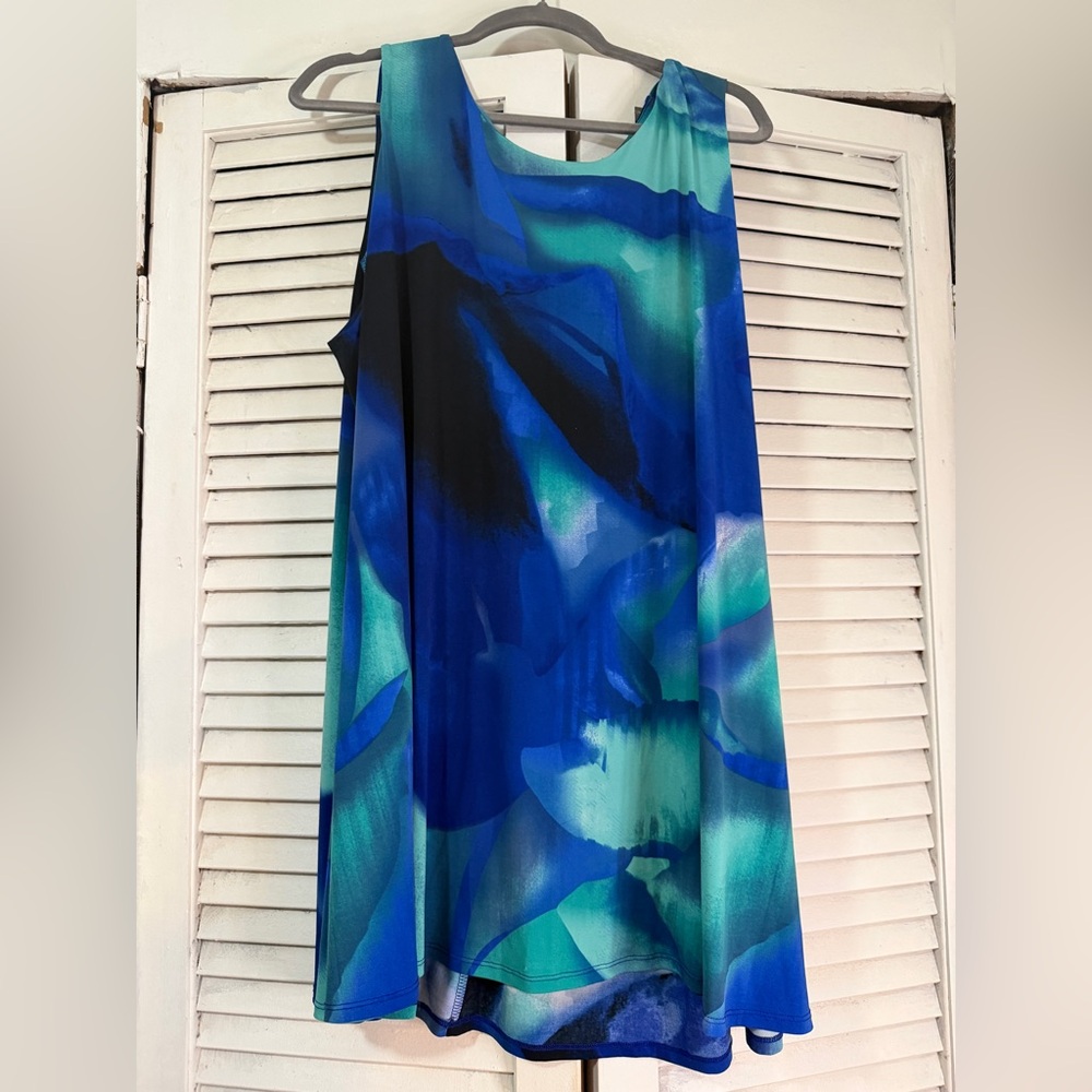 Avenue Vibrant Blue and Black Maxi Dress